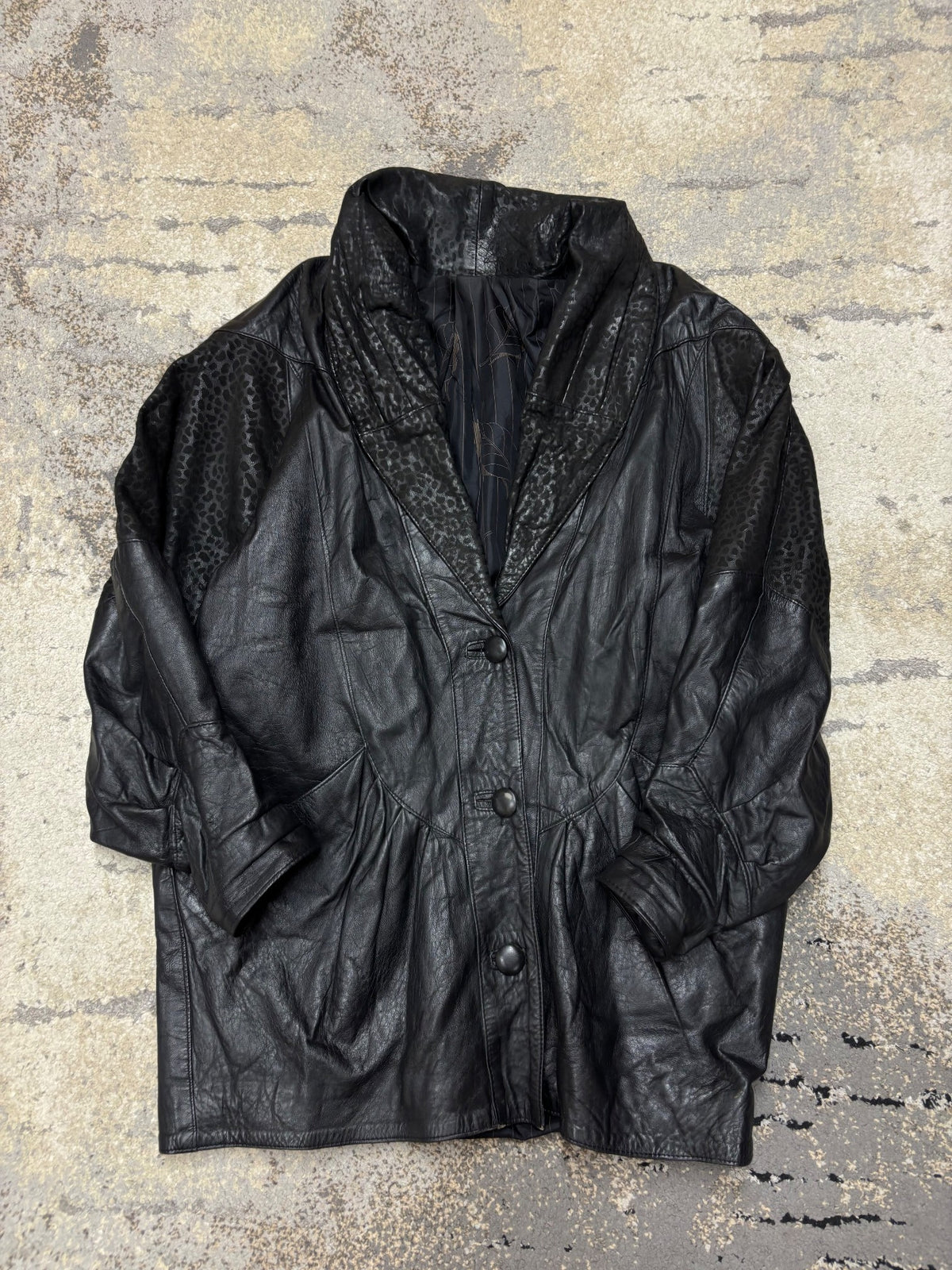 Vintage Denim Kurtka naturalna skóra vintage retro y2k, damskie w bardzo dobrym stanie rozmiar L, widok z przodu