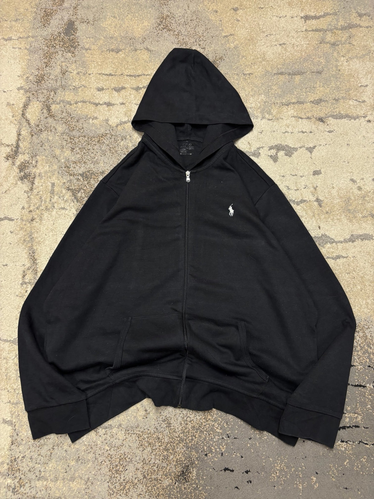 Polo Ralph Lauren Bluza Ralph Lauren haft Logo zipp, męskie w bardzo dobrym stanie rozmiar XXL, widok z przodu