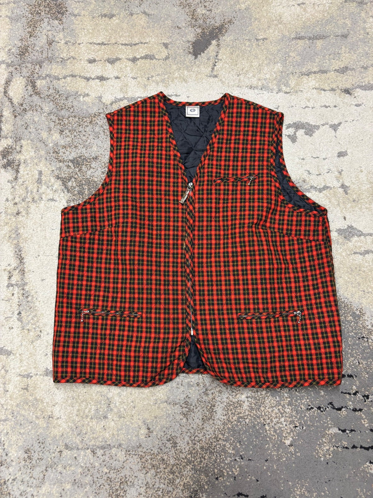 Japan Style Kamizelka vintage męska, męskie w bardzo dobrym stanie rozmiar L, widok z przodu