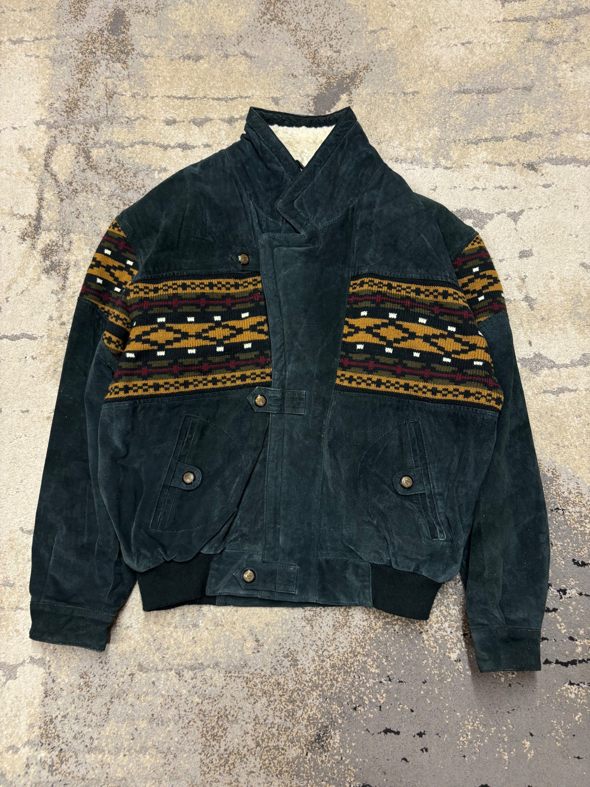 Japan Style Kożuch vintage retro y2k, męskie w bardzo dobrym stanie rozmiar XL, detal