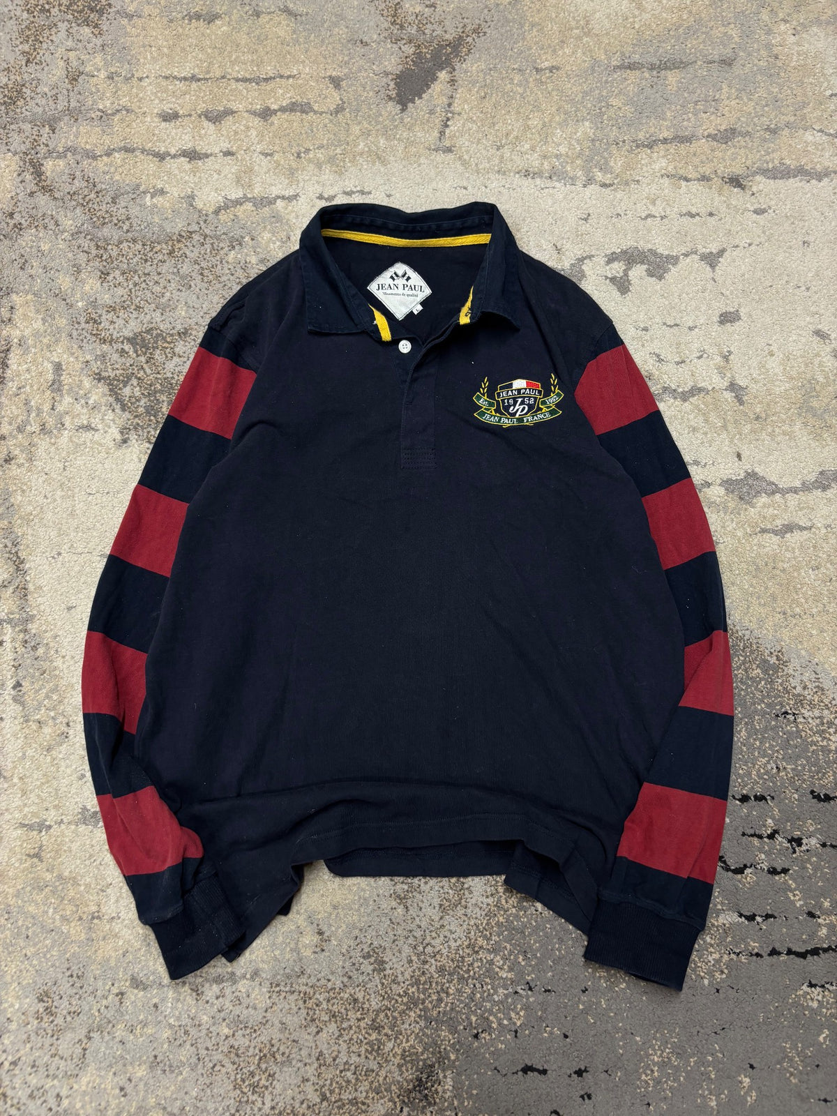Bluzka Polo Jean Paul Vintage, męskie w bardzo dobrym stanie rozmiar L, detal
