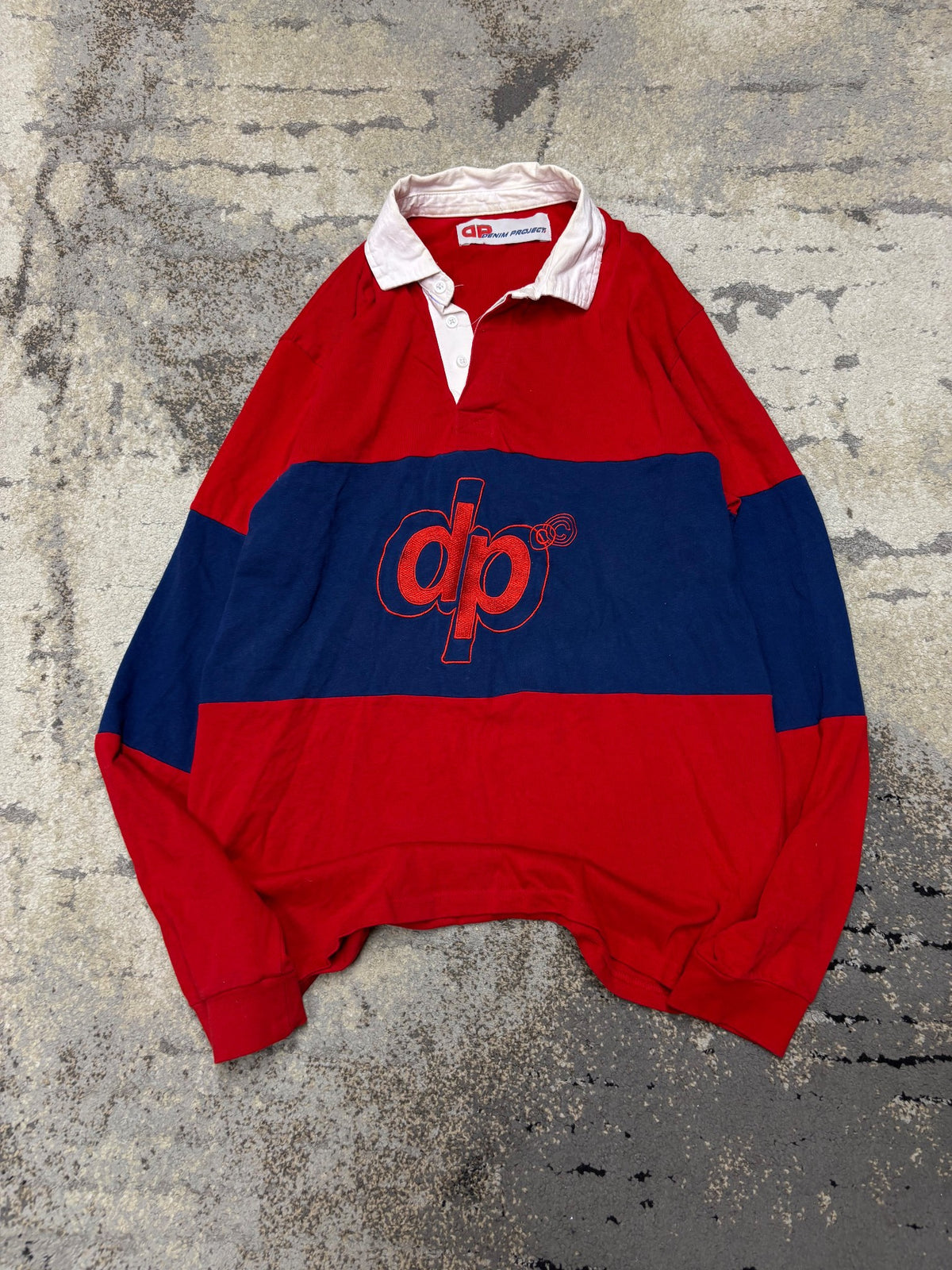 Japan Style Bluzka Polo vintage retro y2k, męskie w bardzo dobrym stanie rozmiar XL, detal