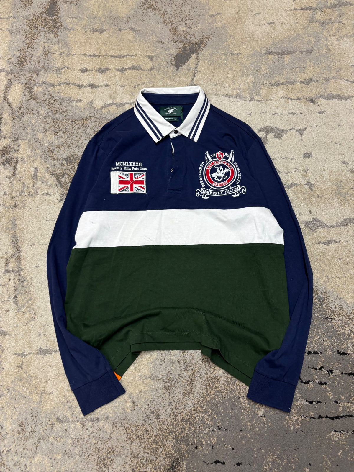 Japan Style Bluzka Polo vintage retro y2k, męskie w bardzo dobrym stanie rozmiar XL, detal