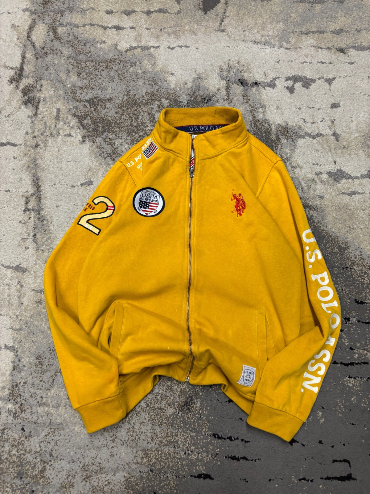 U.S. Polo Assn. Bluza U.S. Polo Assn zipp, męskie w bardzo dobrym stanie rozmiar XL, detal