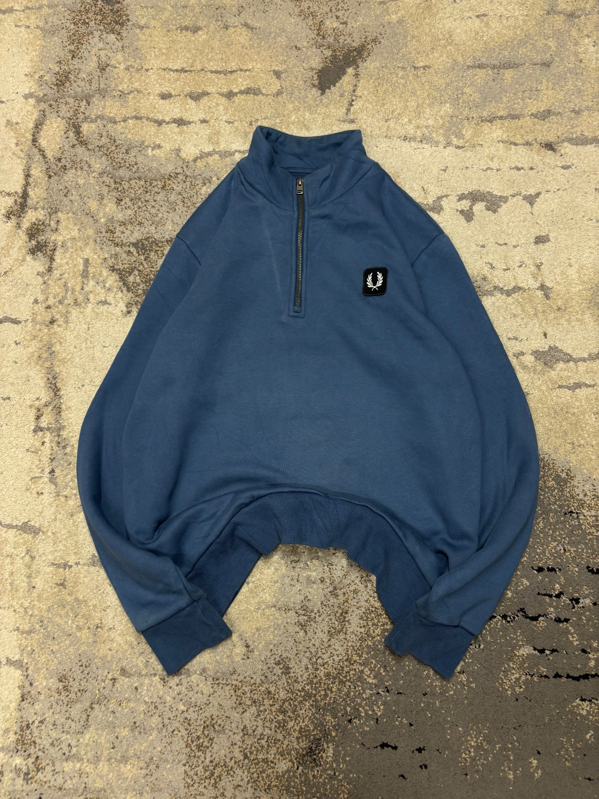 Bluza Fred Perry half zipp, męskie w bardzo dobrym stanie rozmiar XL, detal