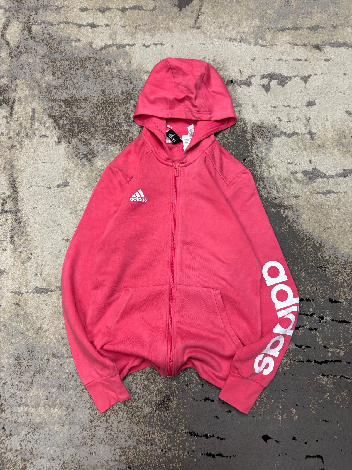 Bluza Adidas zipp, dziecięce w bardzo dobrym stanie rozmiar 164 cm / 14 lat, widok z przodu