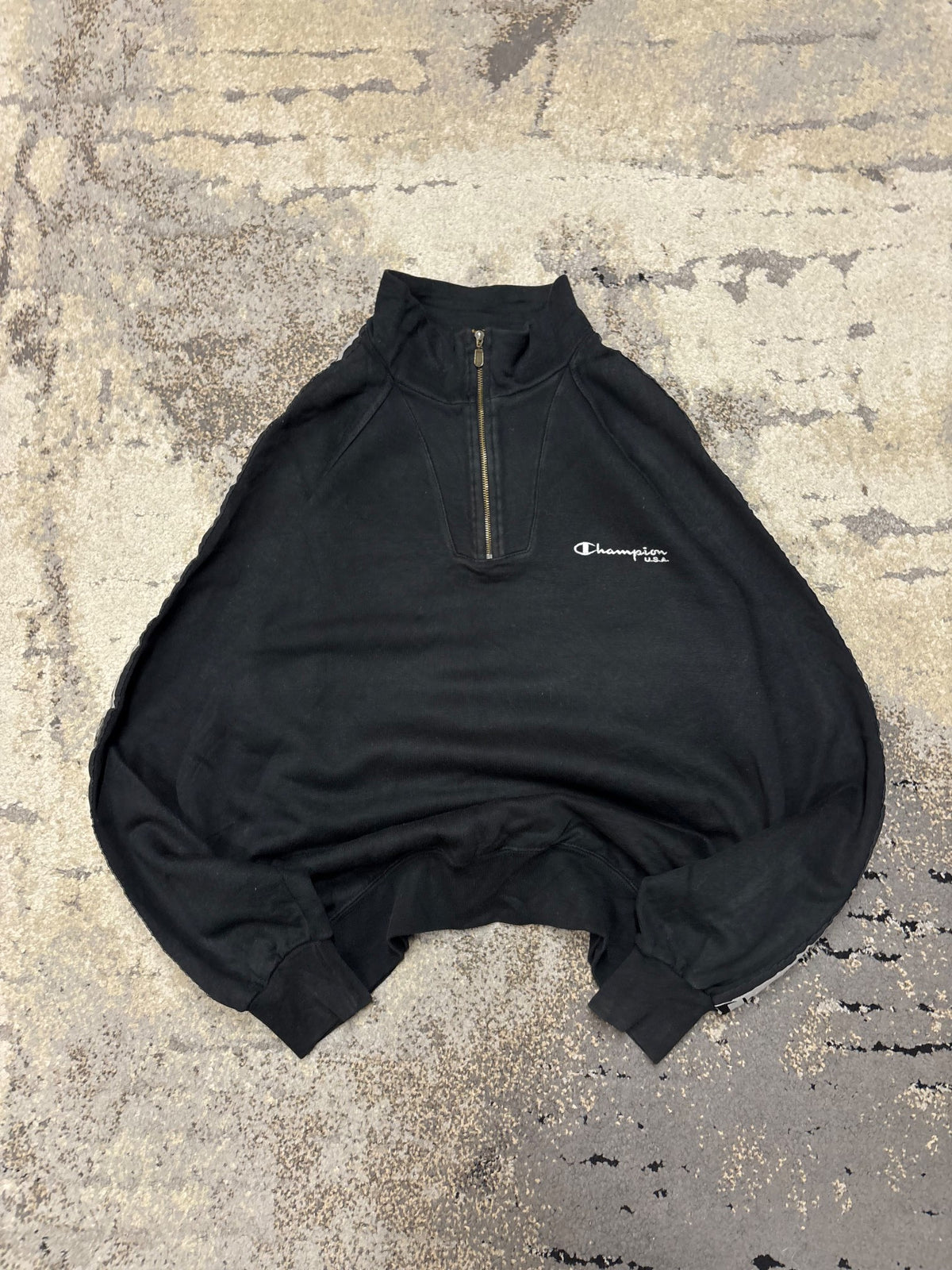 Bluza champion half zipp, męskie w bardzo dobrym stanie rozmiar M, widok z przodu