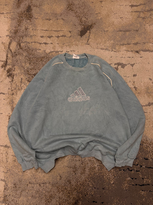 Bluza Adidas crewneck vintage retro y2k, damskie w bardzo dobrym stanie rozmiar XL, widok z przodu