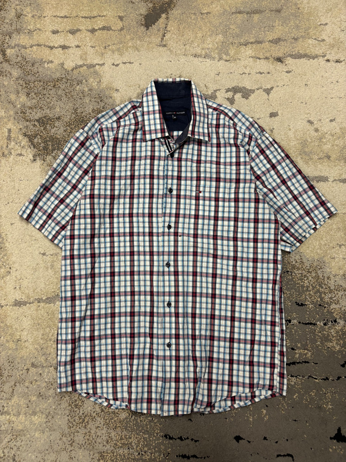 Koszula Tommy Hilfiger, męskie w bardzo dobrym stanie rozmiar XL, detal