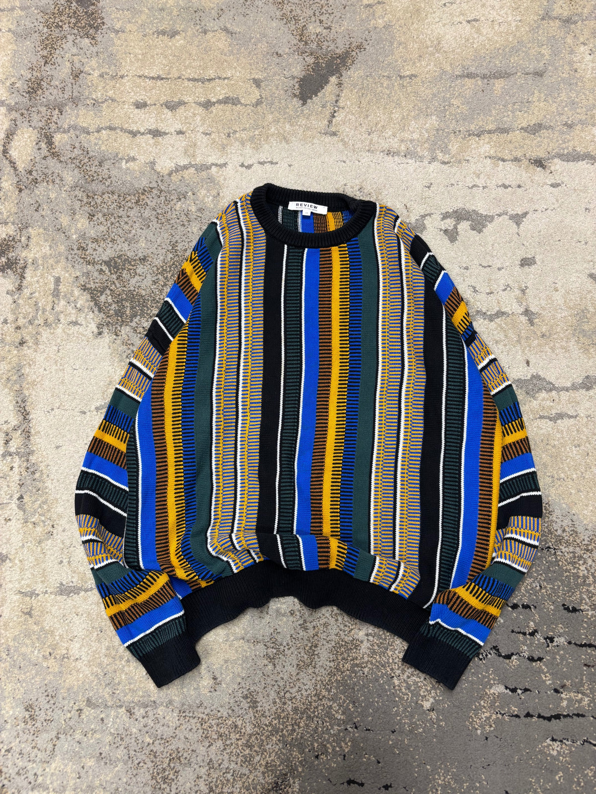 Japan Style Sweterek vintage retro y2k, męskie w bardzo dobrym stanie rozmiar M, detal