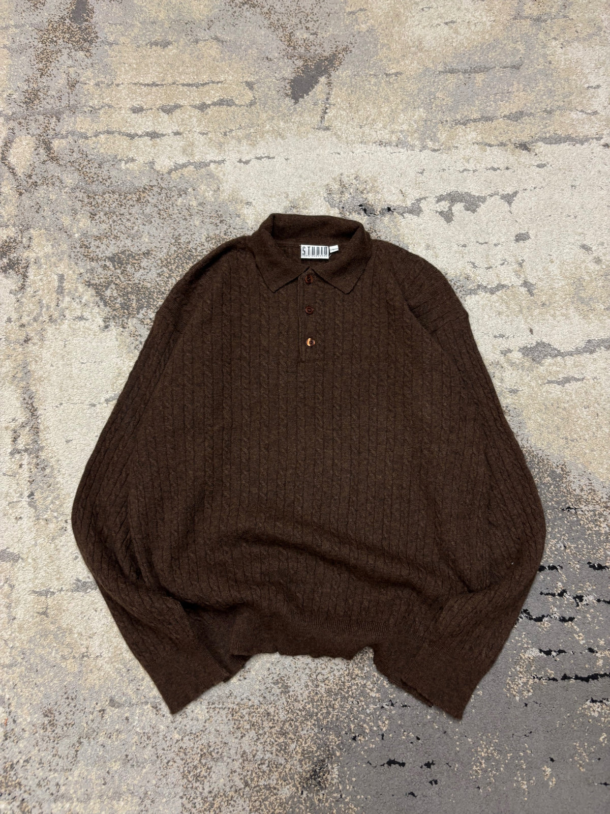 Japan Style Sweterek vintage retro y2k 100% Kaszmir, damskie w bardzo dobrym stanie rozmiar L, widok z przodu