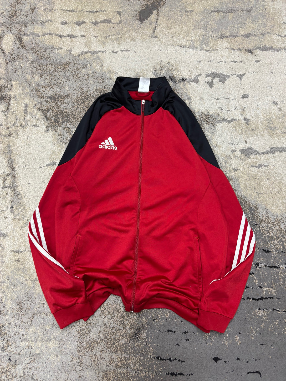 Bluza Adidas Vintage retro y2k zipp, męskie w bardzo dobrym stanie rozmiar L, widok z przodu