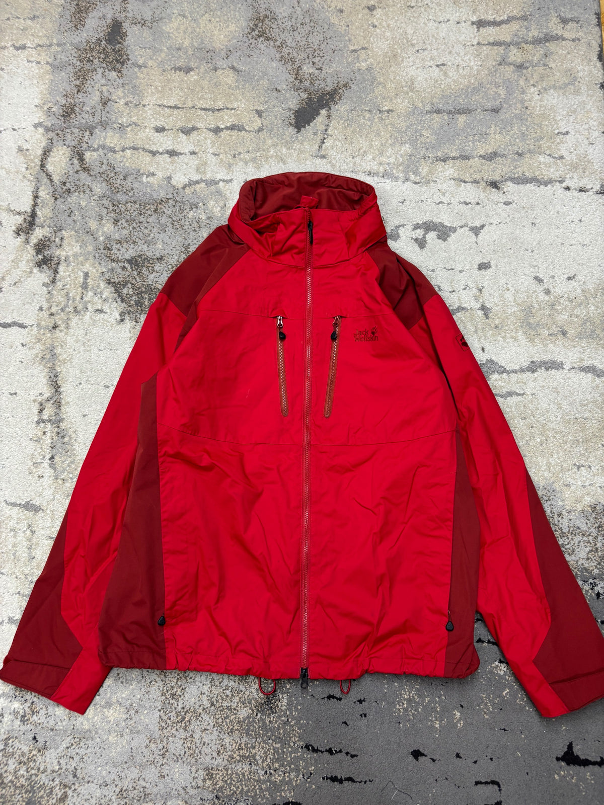 Kurtka Jack Wolfskin wiatrówka outdoor, damskie w bardzo dobrym stanie rozmiar XL, widok z przodu