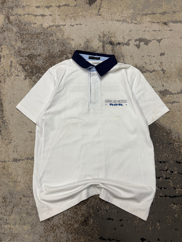 Japan Style Koszulka Polo vintage retro y2k, męskie w bardzo dobrym stanie rozmiar M, widok z przodu