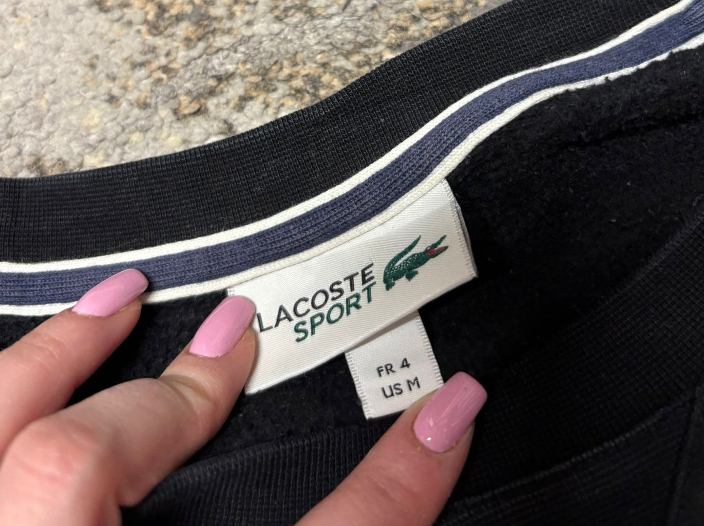 Bluza męska crewneck Lacoste haft Logo