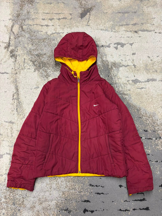 Kurtka dwustronna ocieplana Nike vintage retro y2k, damskie w bardzo dobrym stanie rozmiar S, widok z przodu