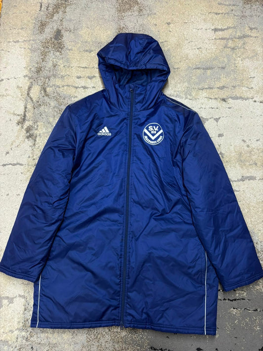Kurtka Adidas vintage ocieplana, męskie w bardzo dobrym stanie rozmiar L, widok z przodu
