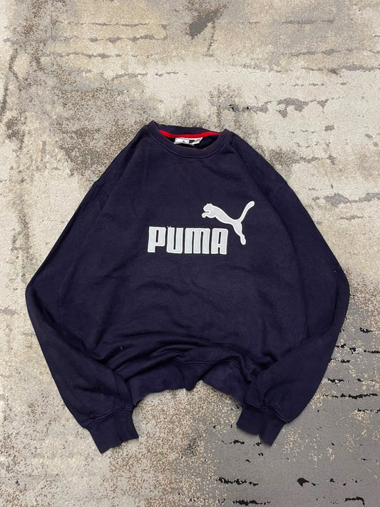 Bluza Puma crevneck, męskie w bardzo dobrym stanie rozmiar XL, widok z przodu