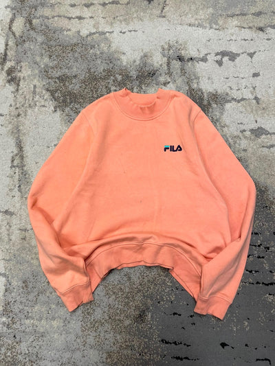 Bluza Fila crevneck, damskie w dobrym stanie rozmiar L, detal