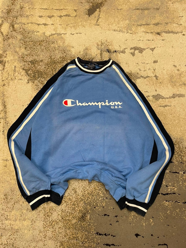 Bluza Champion crevneck, damskie w dobrym stanie rozmiar XXL, detal