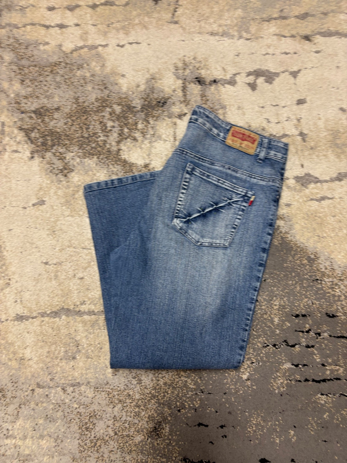 Japan Style Jeansy vintage retro y2k, damskie w bardzo dobrym stanie rozmiar XL, detal