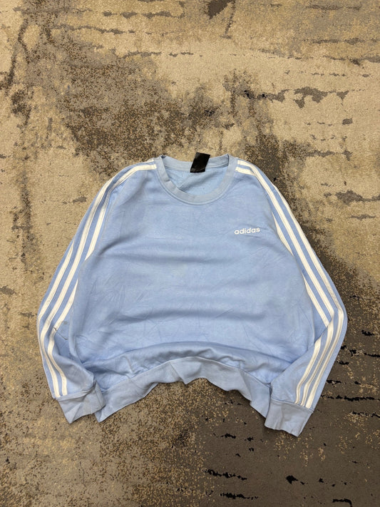 Bluza Adidas crevneck, damskie w bardzo dobrym stanie rozmiar L, widok z przodu