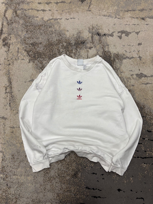 Bluza Adidas crevneck, damskie w bardzo dobrym stanie rozmiar S, widok z przodu