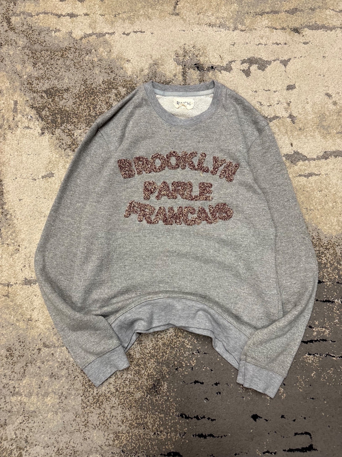 Bluza Japan style retro y2k crevneck, damskie w bardzo dobrym stanie rozmiar L, detal