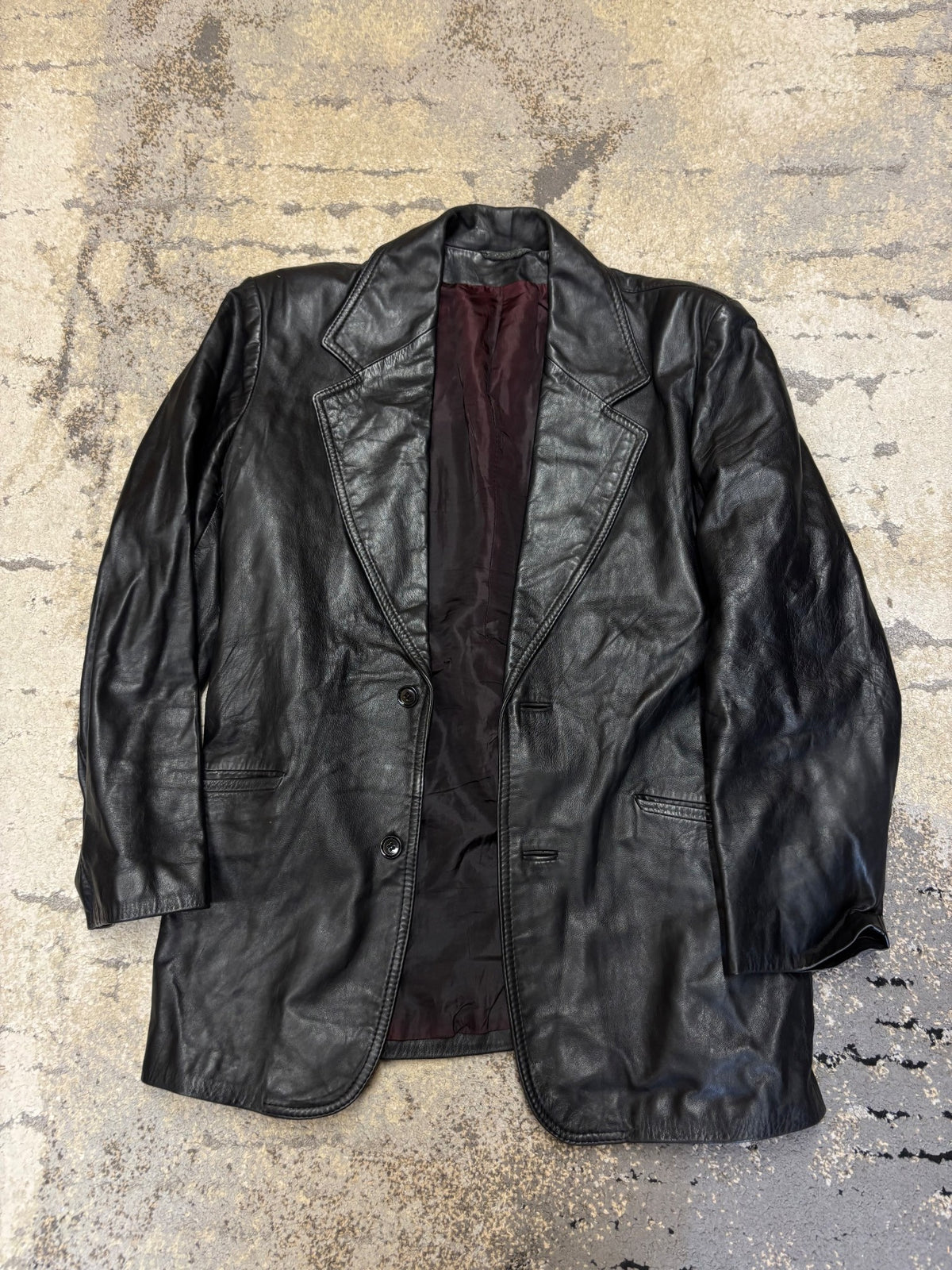Japan Style Marynarka skórzana Vintage retro y2k, damskie w bardzo dobrym stanie rozmiar L, widok z przodu