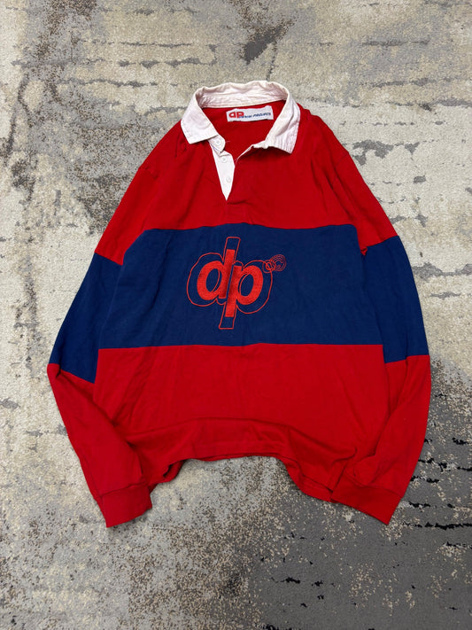 Japan Style Bluzka Polo vintage retro y2k, męskie w bardzo dobrym stanie rozmiar XL, detal