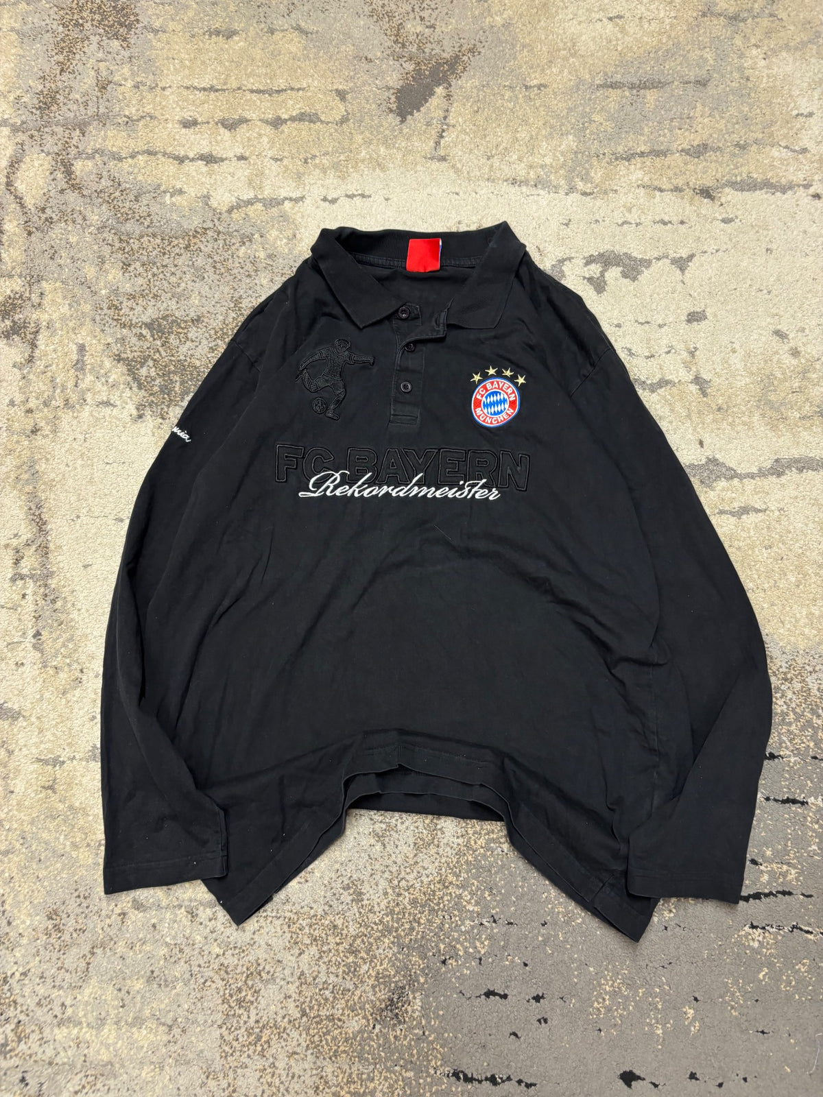 Japan Style Bluzka Polo vintage retro y2k Bayern Monachium, męskie w bardzo dobrym stanie rozmiar XXL, widok z przodu