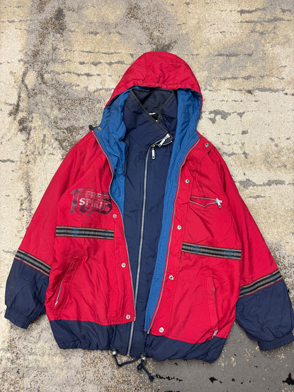 Japan Style Kurtka vintage retro y2k, męskie w dobrym stanie rozmiar L, widok z przodu