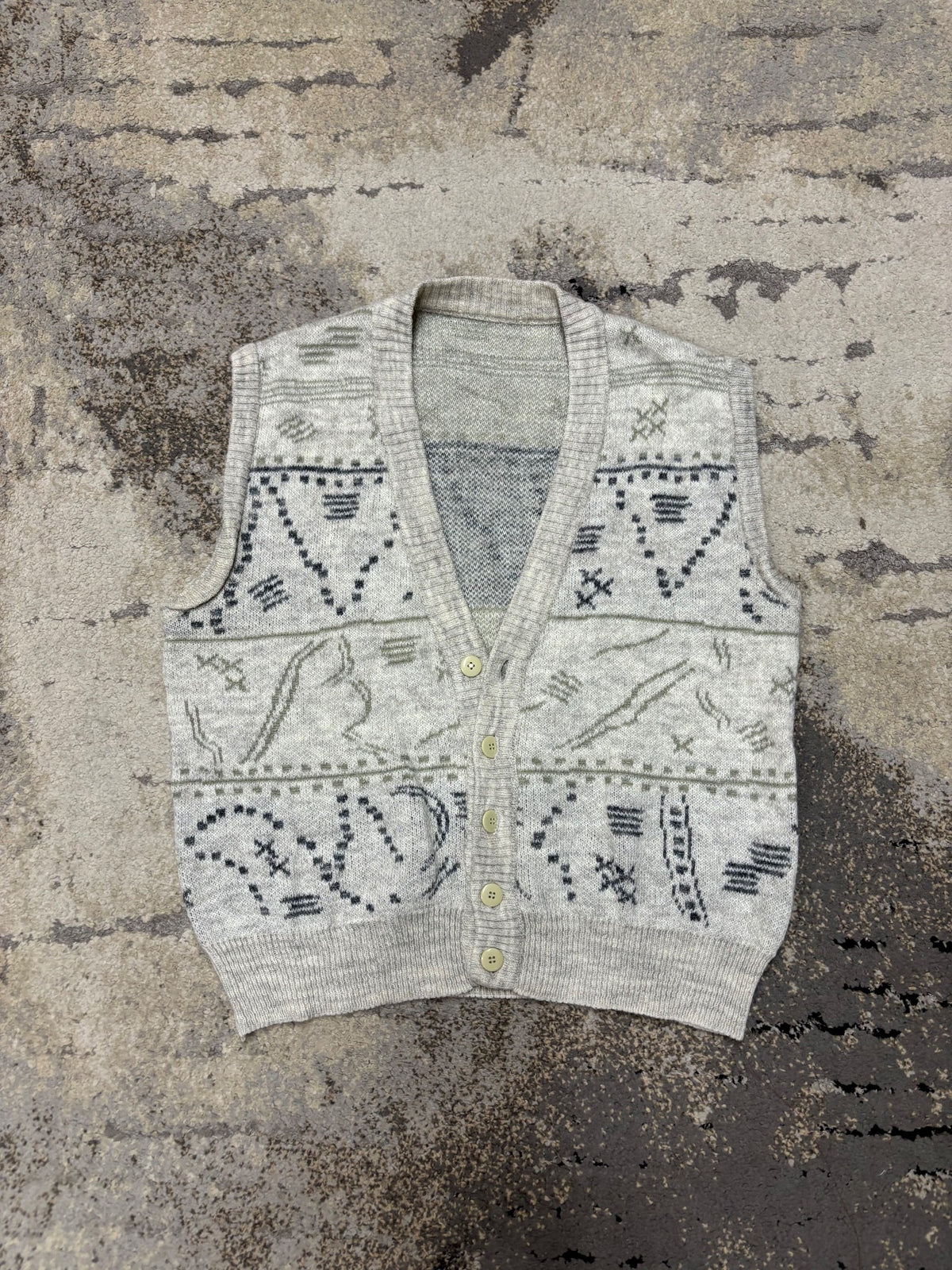 Japan Style Kamizelka sweterek vintage retro y2k, damskie w bardzo dobrym stanie rozmiar S, widok z przodu