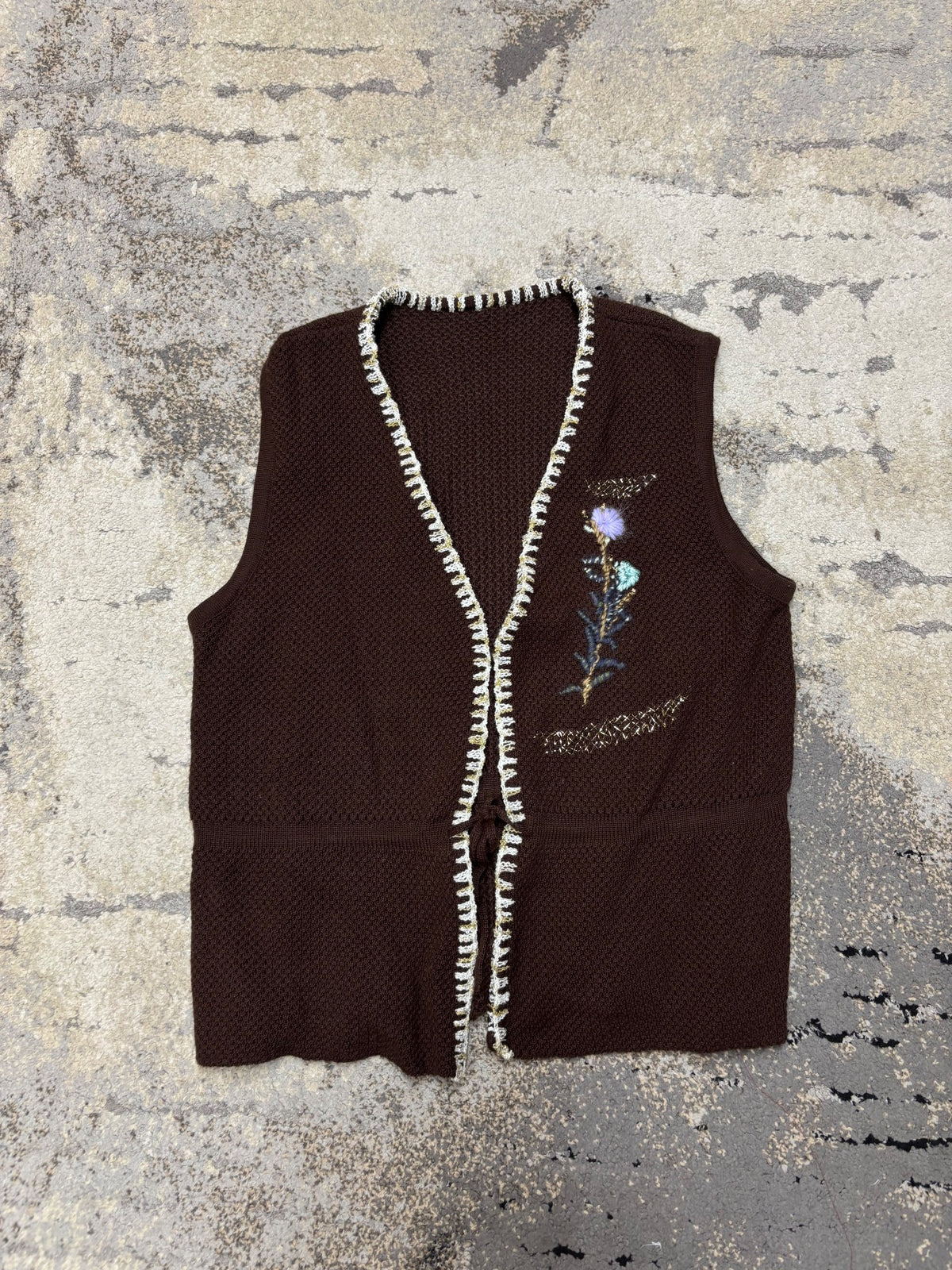 Japan Style Kamizelka sweterek vintage retro y2k, damskie w bardzo dobrym stanie rozmiar S, widok z przodu