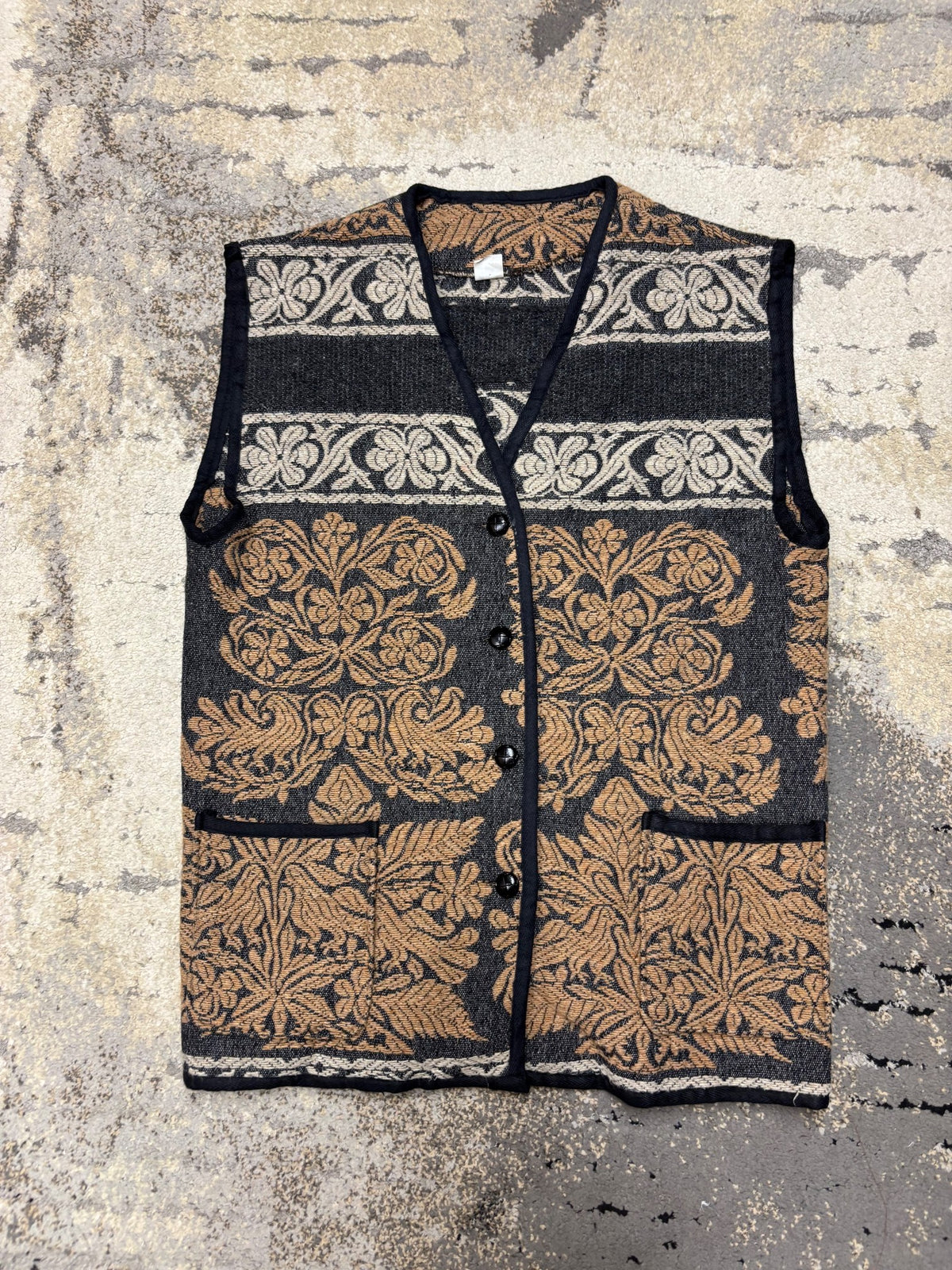 Japan Style Kamizelka sweterek vintage retro y2k, damskie w bardzo dobrym stanie rozmiar L, widok z przodu