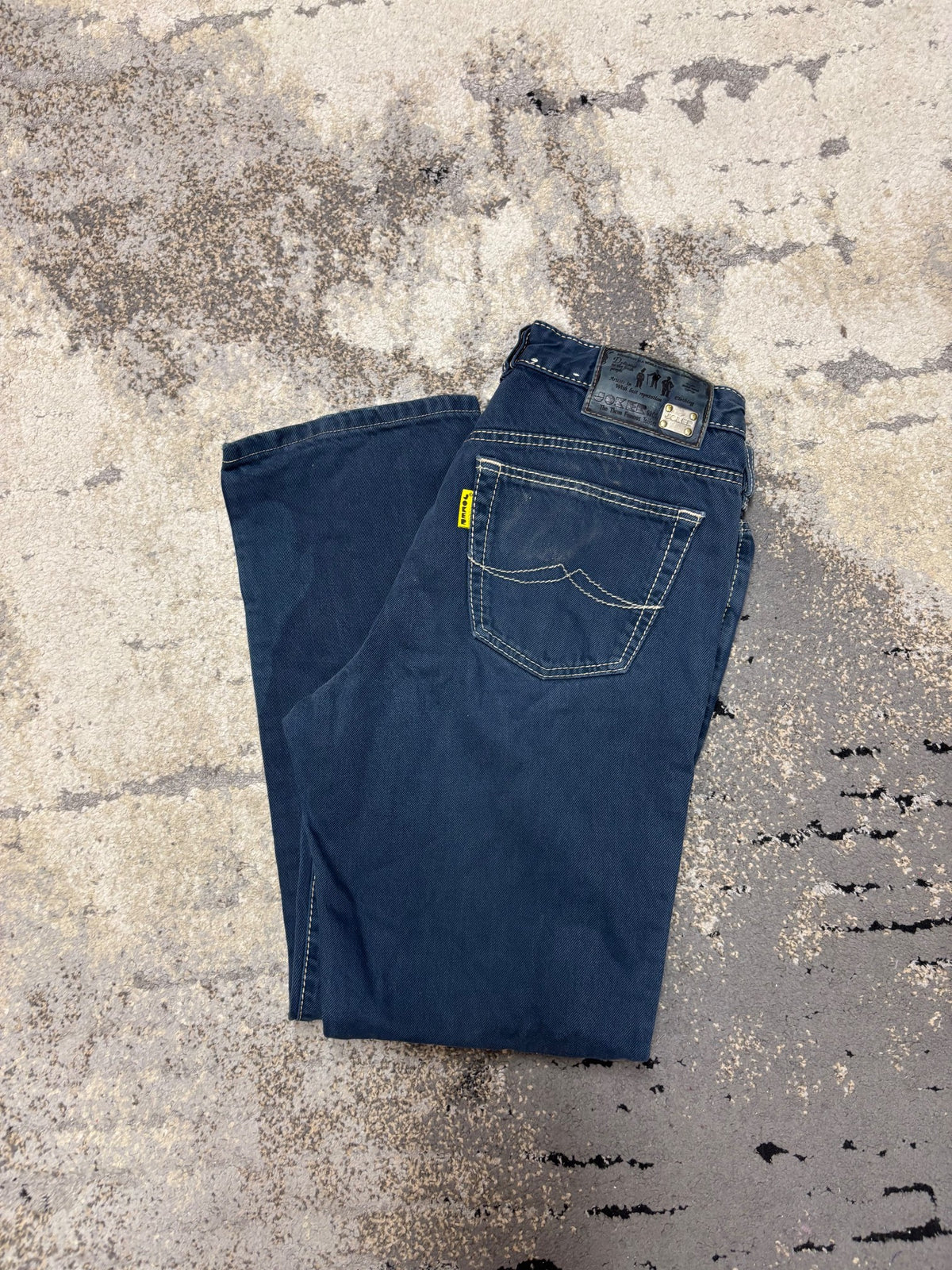 Japan Style Jeansy vintage retro y2k, męskie w dobrym stanie rozmiar M, widok z przodu