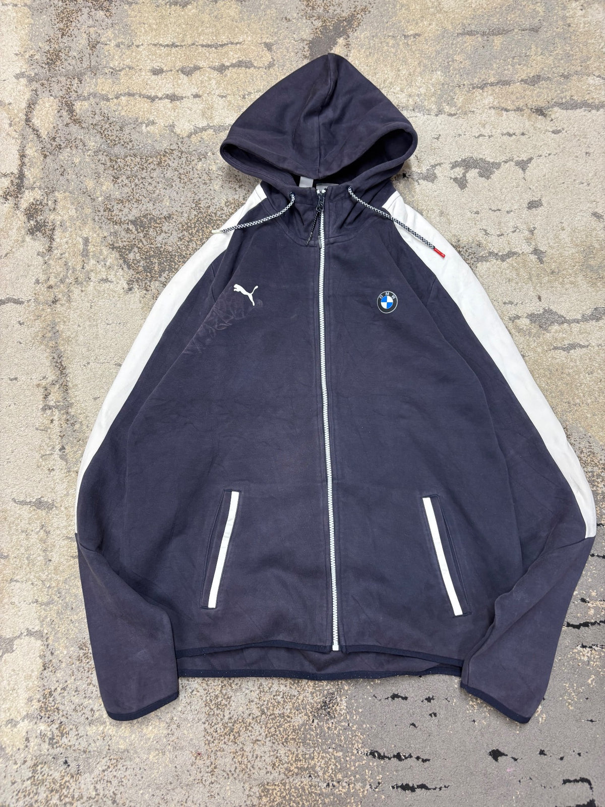Puma x BMW Motorsport Bluza puma x BMW zipp, męskie w dobrym stanie rozmiar XL, widok z przodu