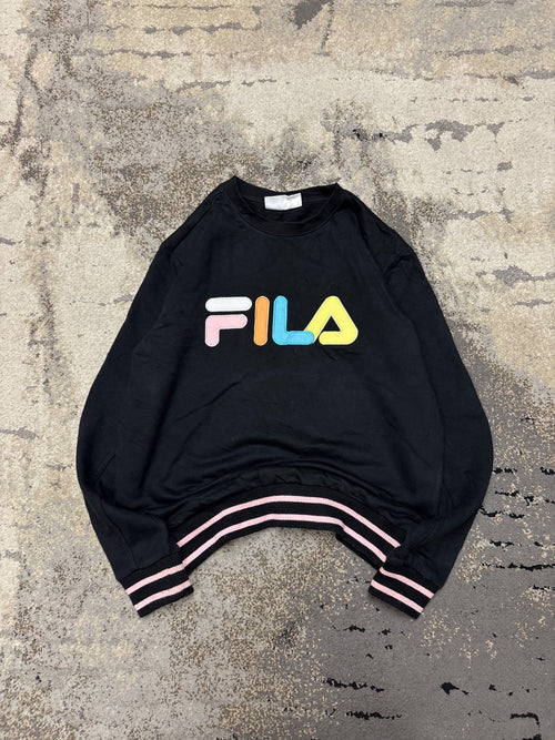 Bluza Fila crewneck, damskie w bardzo dobrym stanie rozmiar M, widok z przodu