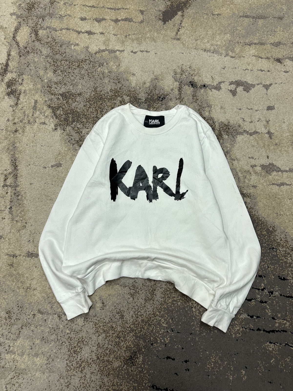 Bluza Karl Lagerfeld crewneck, damskie w bardzo dobrym stanie rozmiar S, widok z przodu