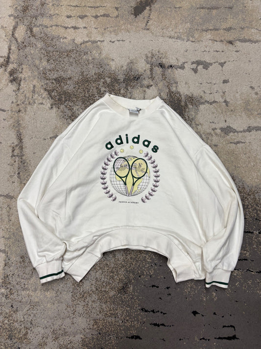 Bluza Adidas crewneck, damskie w bardzo dobrym stanie rozmiar M, detal