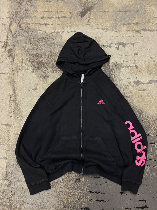 Bluza Adidas zipp, męskie w bardzo dobrym stanie rozmiar XL, widok z przodu