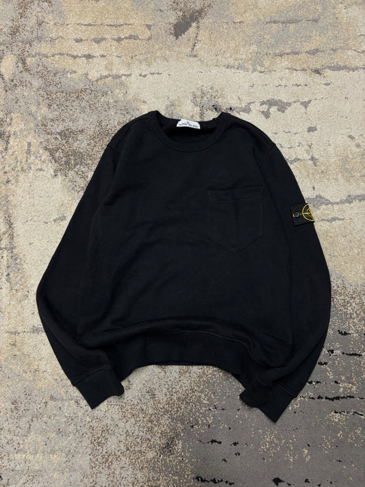 Bluza Stone Island crewneck, męskie w bardzo dobrym stanie rozmiar M, widok z przodu