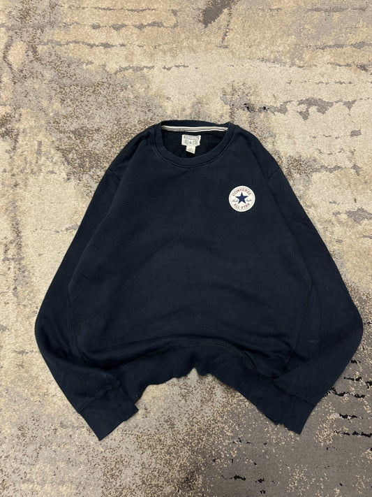 Bluza Converse crewneck, damskie w bardzo dobrym stanie rozmiar S, widok z przodu