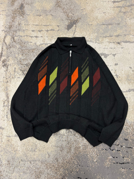 Japan Style Sweterek vintage retro y2k, męskie w bardzo dobrym stanie rozmiar XL, detal
