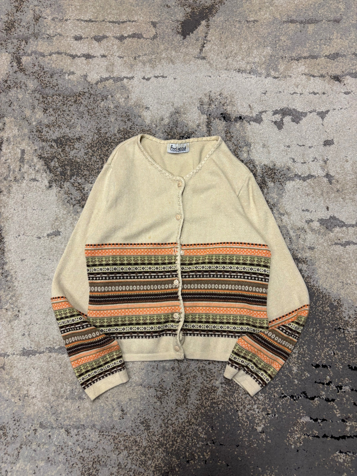 Japan Style Kardigan Vintage retro y2k, damskie w bardzo dobrym stanie rozmiar S, widok z przodu