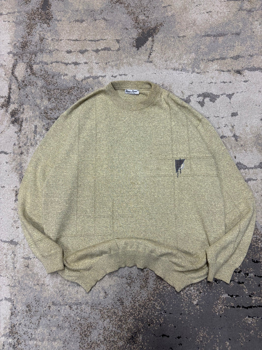 Japan Style Sweterek vintage retro y2k, męskie w bardzo dobrym stanie rozmiar XL, detal