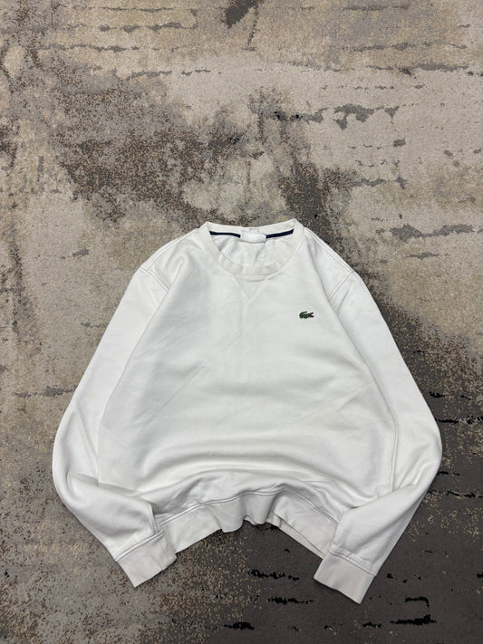 Bluza Lacoste crewneck, damskie w bardzo dobrym stanie rozmiar M, widok z przodu