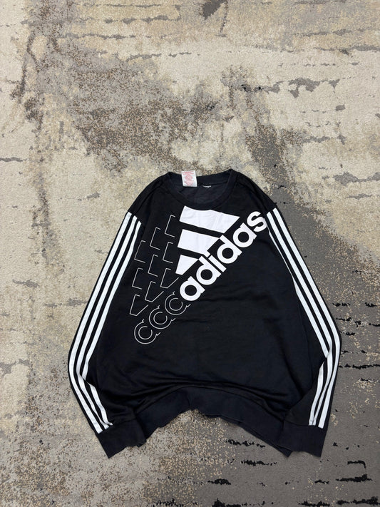 Bluza Adidas crewneck, dziecięce w bardzo dobrym stanie rozmiar 164 cm / 14 lat, detal