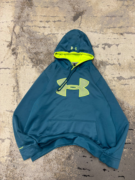 Bluza Under Armour hoodie, męskie w bardzo dobrym stanie rozmiar XL, widok z przodu