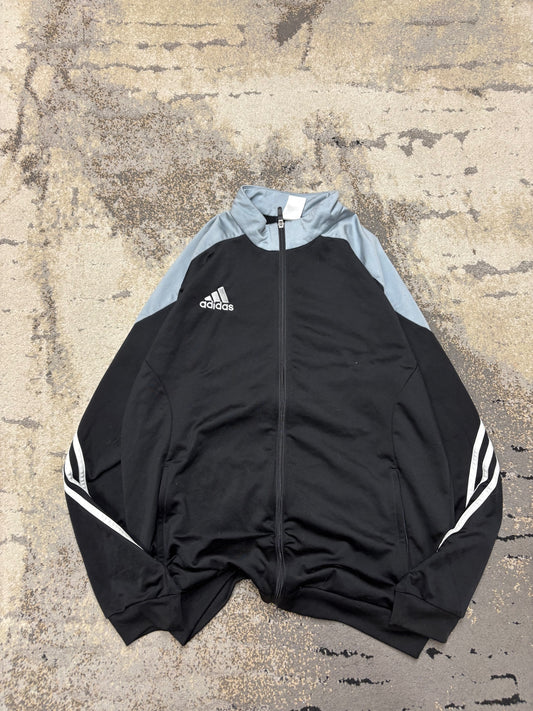 Bluza Adidas zipp, męskie w bardzo dobrym stanie rozmiar L, widok z przodu